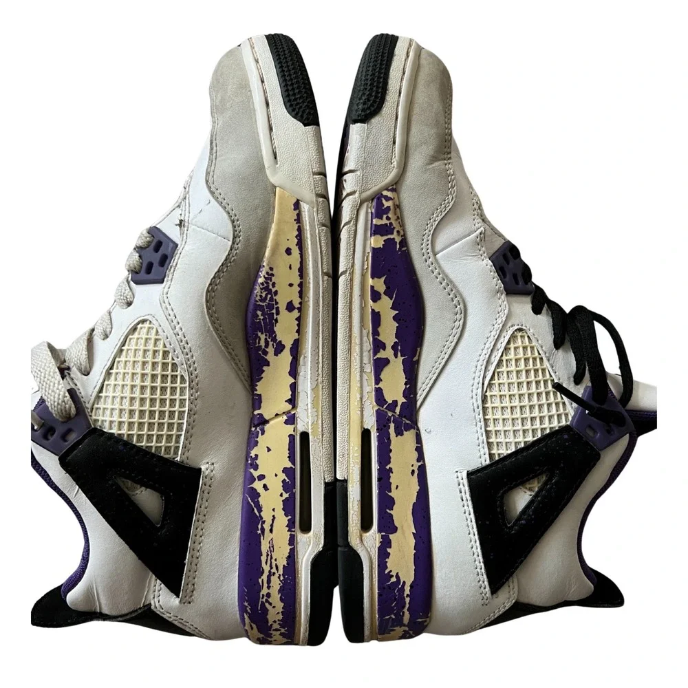 Nike Air‎ Jordan 4 Retro GS White Violet Purple 6Y Women's 7.5